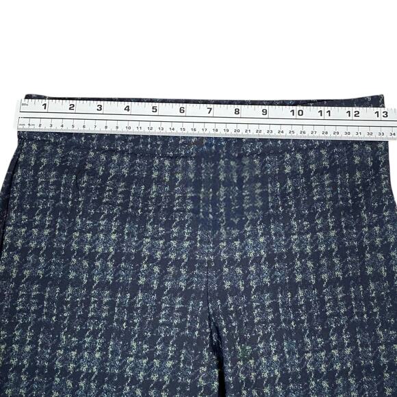 Theory Adbelle K Blue Green Plaid Stretch Skinny Legging Pants SZ S - Picture 7 of 11